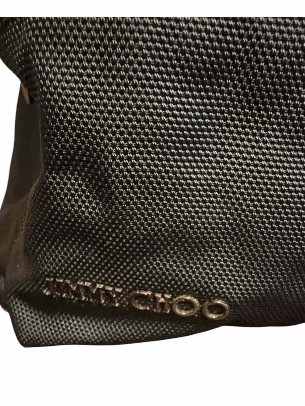 Jimmy Choo Blue Nylon & Canvas Logo Backpack | Star Detail - Picture 2 of 9